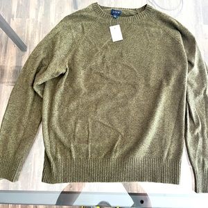 Mens new Jcrew green wool sweater size large
